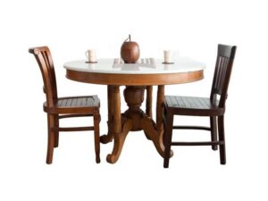 dining-table-for-home,teak-wood and marble-dining-table