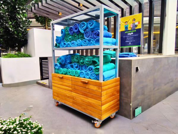 outdoor-furniture, towel rack, storage furniture