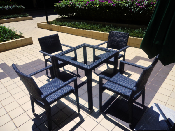 Outdoor Furniture Malaysia - Outdoor Dining Tables - Panama Glasstop Table S80