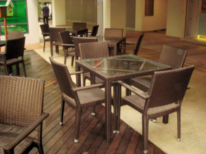 Outdoor Furniture Malaysia - Outdoor Dining Tables - Panama Glasstop Table S80