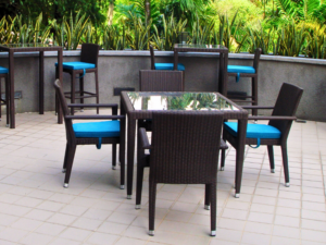 Outdoor Furniture Malaysia - Outdoor Dining Tables - Hawaii Glasstop Table L150