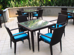 Outdoor Furniture Malaysia - Outdoor Dining Tables - Hawaii Glasstop Table L150