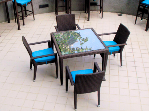 Outdoor Furniture Malaysia - Outdoor Dining Tables - Hawaii Glasstop Table L150