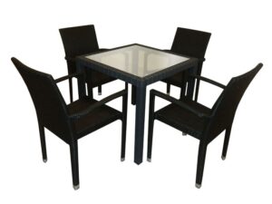 Outdoor Furniture Malaysia - Outdoor Dining Tables - Panama Glasstop Table S80